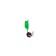 Mormyshka column with faceted ball "chameleon" (green), weight 0.8 g, size 2.5
