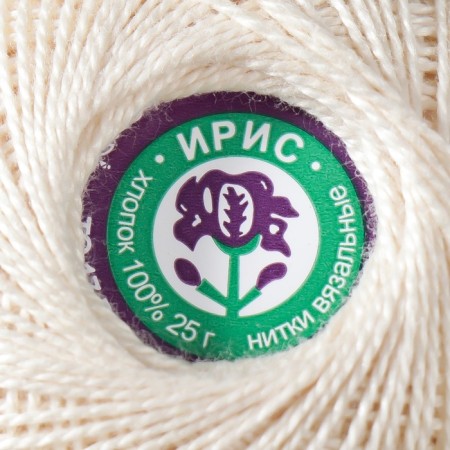 Knitting threads "Iris" 150m/25g 100% Mercerized cotton color 0103-3