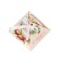 New Year. Bonbonniere, New Year's gift packaging "Berries and toys", 7 × 7 × 7.5 cm.