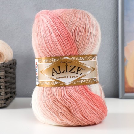 Yarn "Angora Gold Batik" 20% wool, 80% acrylic 550m/100g (5652)