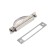 Stretch handle cappio, zinc, m/o 85 mm, l = 100 mm, matte nickel color