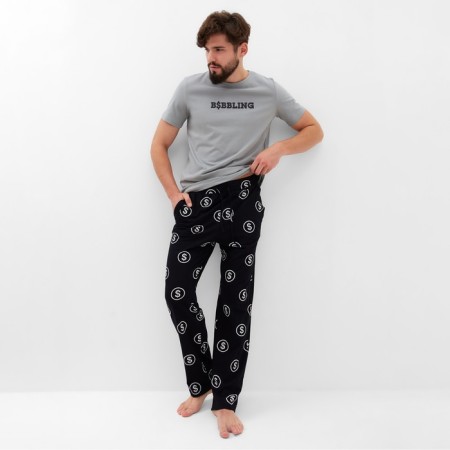 Pajama men's kaftan "bubbling" size 54, black-1