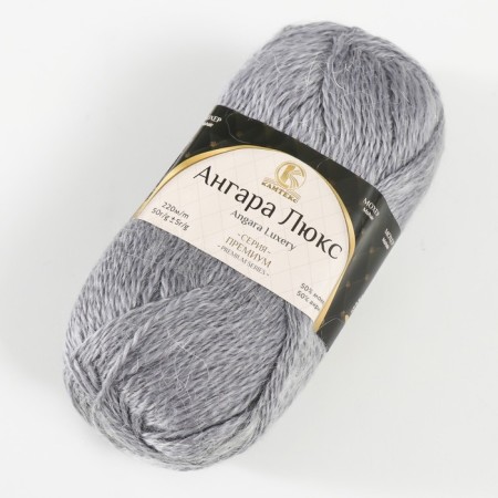 Angara luxury yarn 50% acrylic, 50% mohair 220m/50g (169 gray)-1