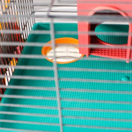 Mini cage for rodents, two -tier, with a shelf, house and a mix of labyrinths-18