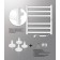 Electric towel Indigo Oktava Slim 3, 600x500 mm, hidden installation, white