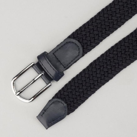Women's belt, width 2.5 cm, metal buckle, blue color-2