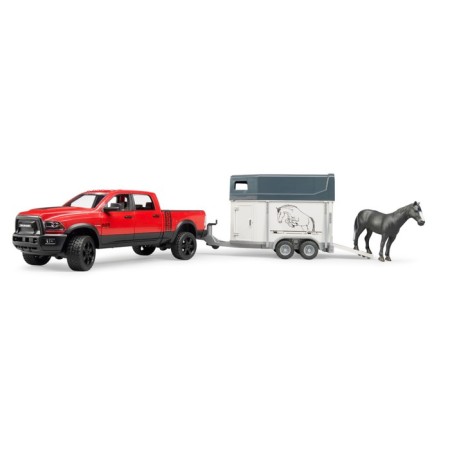 RAM 2500 pickup machine with horseback and one horse-2
