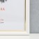 Photo frame plastic 21x30 cm, white with gold (plastic screen)