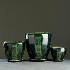Set of pots 3 pcs. Sparta Green: 11.5l, 5, l, 1.8l
