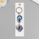 Keychain from the evil eye Metal "petal" 3x3.5 cm