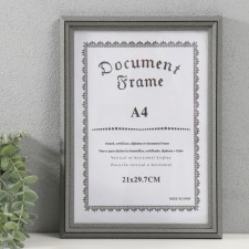Фоторамка пластик формат А4 "Лестница с ромбами" серая 2х24х32,7 см