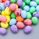 Easter "egg - quail" set of 100 pcs multi -colored 1.8x1.5x1.5 cm