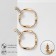 Earrings with rhinestones "Age", white color in gold