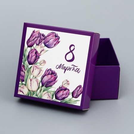 The box is folding, the cover is, "March 8", 10 x 10 x 5 cm without a window-4