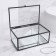 Organizer for storage, 1 section, with a lid, glass, with a mirror base, 17 × 10.5 cm, the color is transparent/black