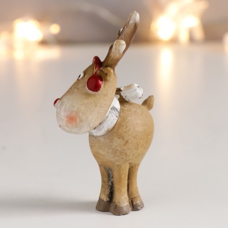 Polystone souvenir "Olesha in winter headphones and scarf" MIX 7.5x4x4x2 cm-4