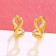 Cooping earrings Xuping Infinity, white color in gold