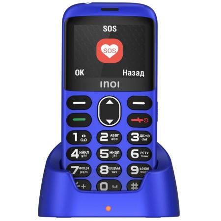 Cell phone Inoi 118b, 1.8 ", TFT, 0.08MP, Microsd, 2SIM, BT2.0, 1,400mach, blue