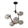 Lamp G71163/6BK+AB AMB, E14, 6x40W, Black Color