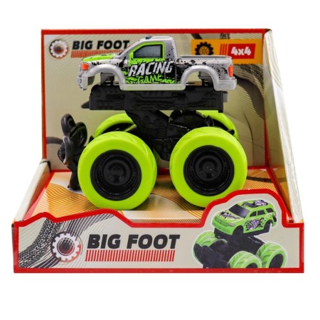 Friction Funky Toys, with graffiti, with crash effect, 4x4, green color-1