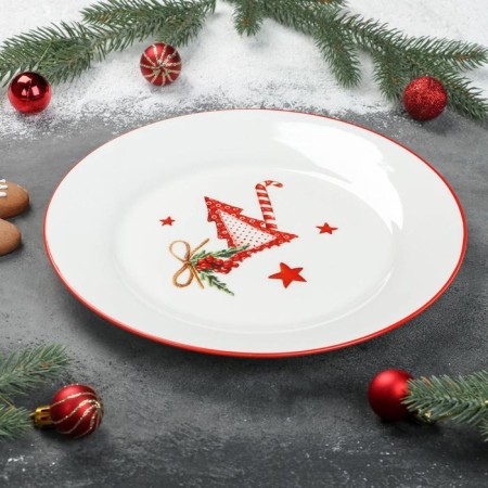 Plate porcelain dining shade of the "happy New Year", d = 25.5 cm-1