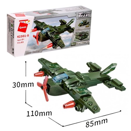 Designer military zone "Battle Transport", 8 types, mix-7