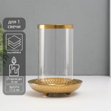 Ceramics candlestick, glass for 1 candle 