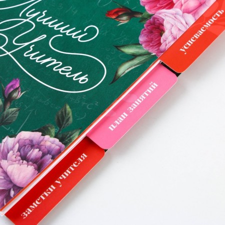 A journal of performance for a year for a teacher, A5 format, 80 sheets, soft cover "Best Teacher"-2