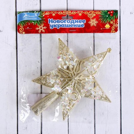Tips "Star" patterned thawed, 14x16 cm, gold-2