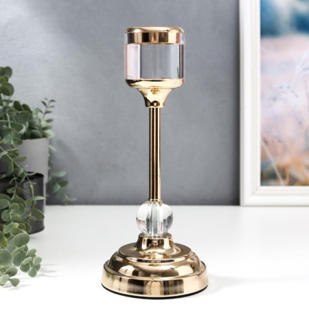 Summary metal per 1 candle "Transparency" Mix gold 26x12x12 cm-2