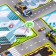 Game set "City", 24 metal machines with launch and playing field