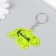 A keychain plastic reflective "brown bear and mountains" 3.4x5.5 cm