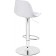 Soft Metal/Plastic/Ecokozha, Chrome/White 38x38x86 cm stool