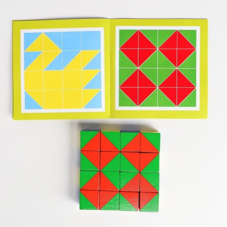 Cubes "Fold the picture", tasks in the kit-4