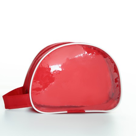 Cosmetic bag with lightning, with a pen, red color-2