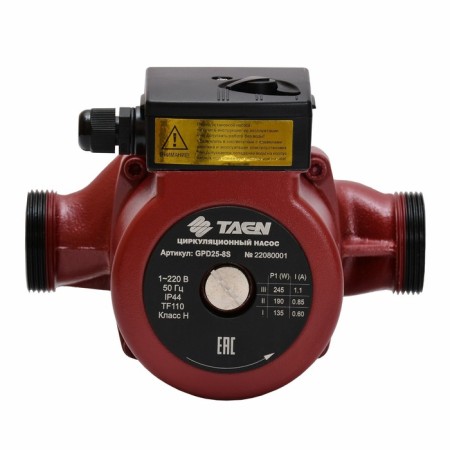 Circulation pump Taen GPD25-8S, 245/190/135 W, 117 l/min, pressure 8.1 m, DU 25