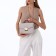 Women's bag on the valve, Textura, small size, beige color