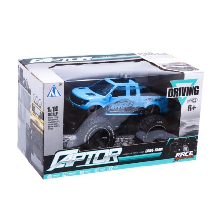 Radio -controlled jeep "Bigfoot", 1:14, works from the battery, the color is blue-5