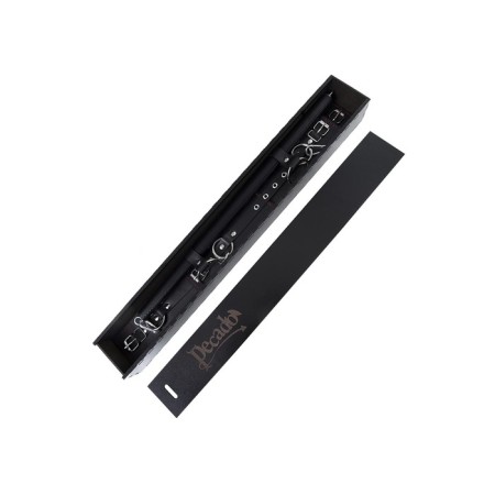 Bonding set 4 Pecado BDSM fixation points, genuine leather, black color-5