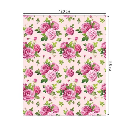Tables on the table "Flower tenderness", rectangular, oxford, size 120x145 cm-1