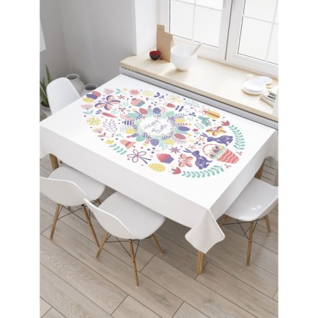 The tablecloth "Easter symbols", rectangular, Saten, size 145x180 cm