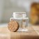 Glass jar for spices with a cork lid of the parf. Square ", 70 ml, 4.5 × 5.4 cm