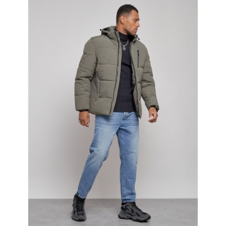 Male jacket, size 58, khaki color-1