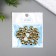 Decor for creativity plastic "heart" gold set 30 pcs 1x1 cm