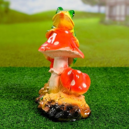 Garden figure "Frog on fly agaric" Malaya 27cm-4