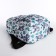 School backpack from textiles, 3 pockets, white/multi -colored color