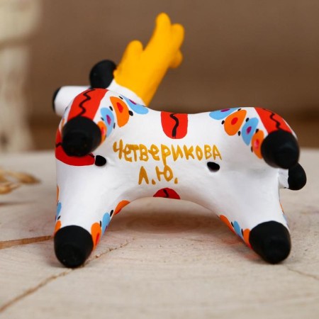 Дымковская игрушка "Олень", микс-7