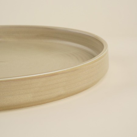 Bannered porcelain plate SL Home "Sandy Breeze", D = 21 cm, Beige Color-2