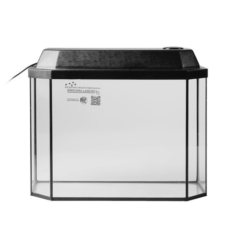Aquarium "Panoramic" with a lid, 30 liters, 46 x 20 x 33/38 cm, black-1
