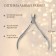 Manicure nippers for cuticle, double spring, 10 cm, blade length - 12 mm, on the blist, silver color